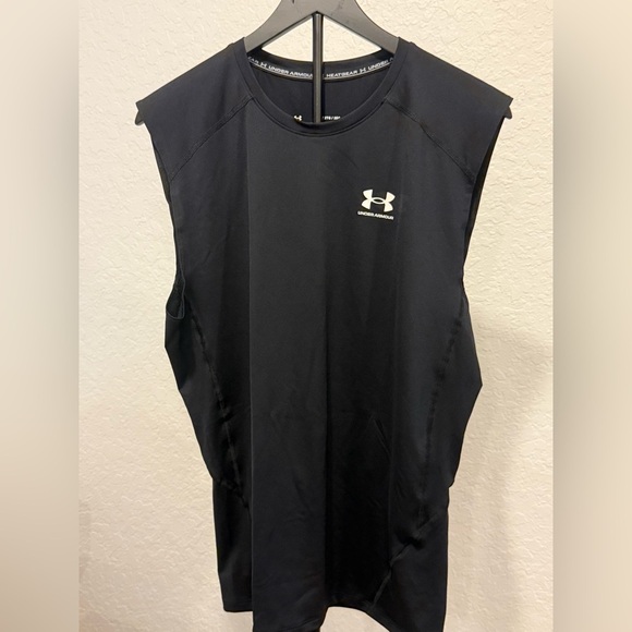 UA 2XL HeatGear Compression Sleeveless Top – Black - Picture 1 of 4